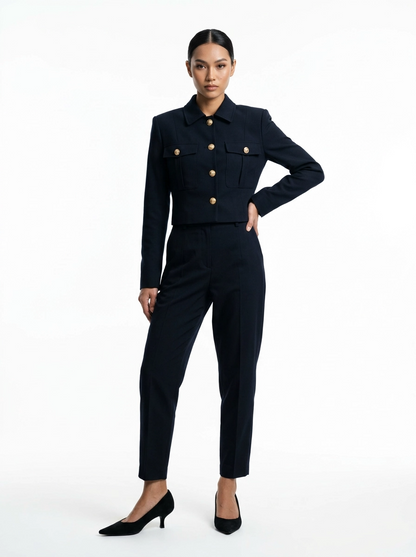 Pleated Black Trousers - Setre