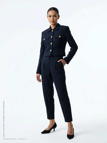 Pleated Black Trousers - Setre