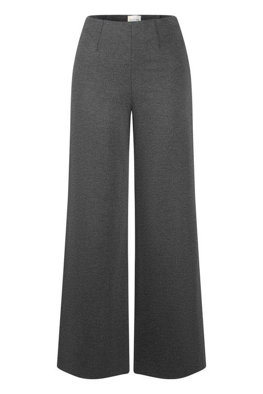 Seductive Wide Leg Grey Trousers