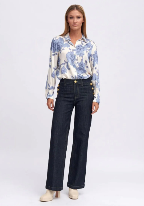 Kishi Shirt in Light Blue - Bariloche
