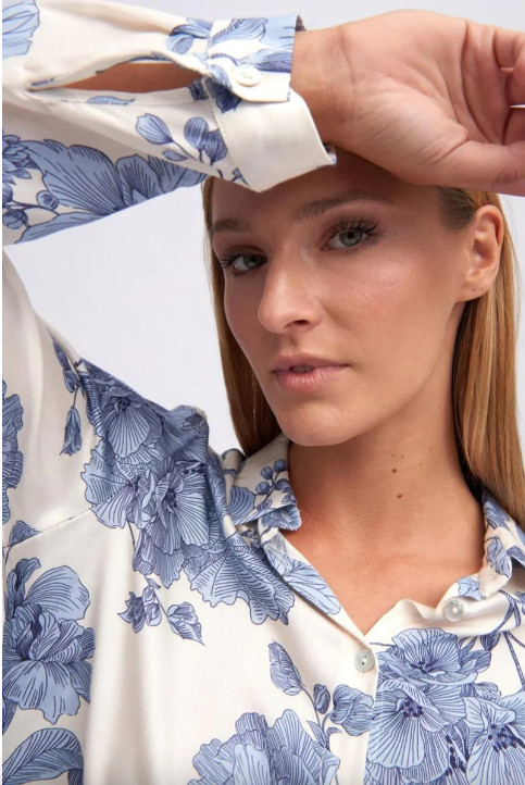 Kishi Shirt in Light Blue - Bariloche