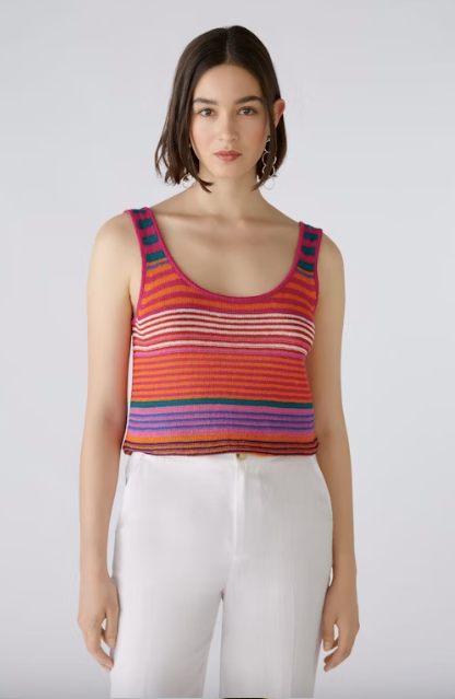 Striped Knit Tank - Oui