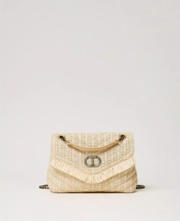 Twinset - Beige Rafia Jacquard Bag