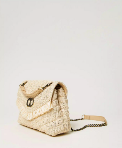 Twinset - Beige Rafia Jacquard Bag