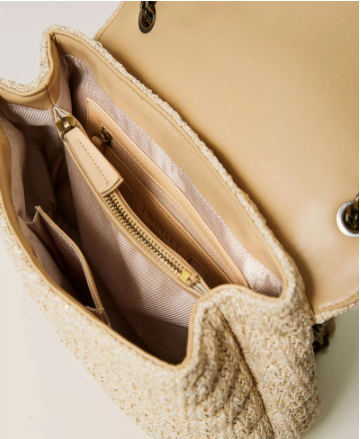 Twinset - Beige Rafia Jacquard Bag