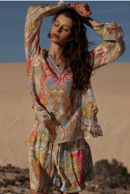 Sun Ornaments Silk Shorts - Princess Goes Hollywood