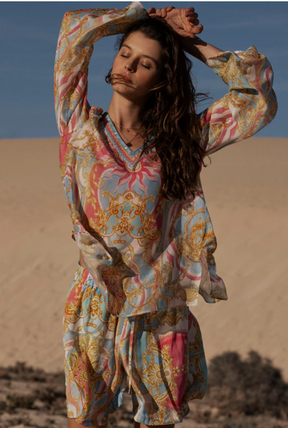 Sun Ornaments Silk Shorts - Princess Goes Hollywood