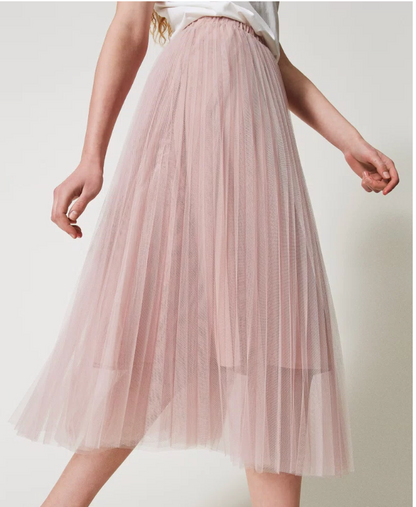 Twinset - Long pleated tulle skirt