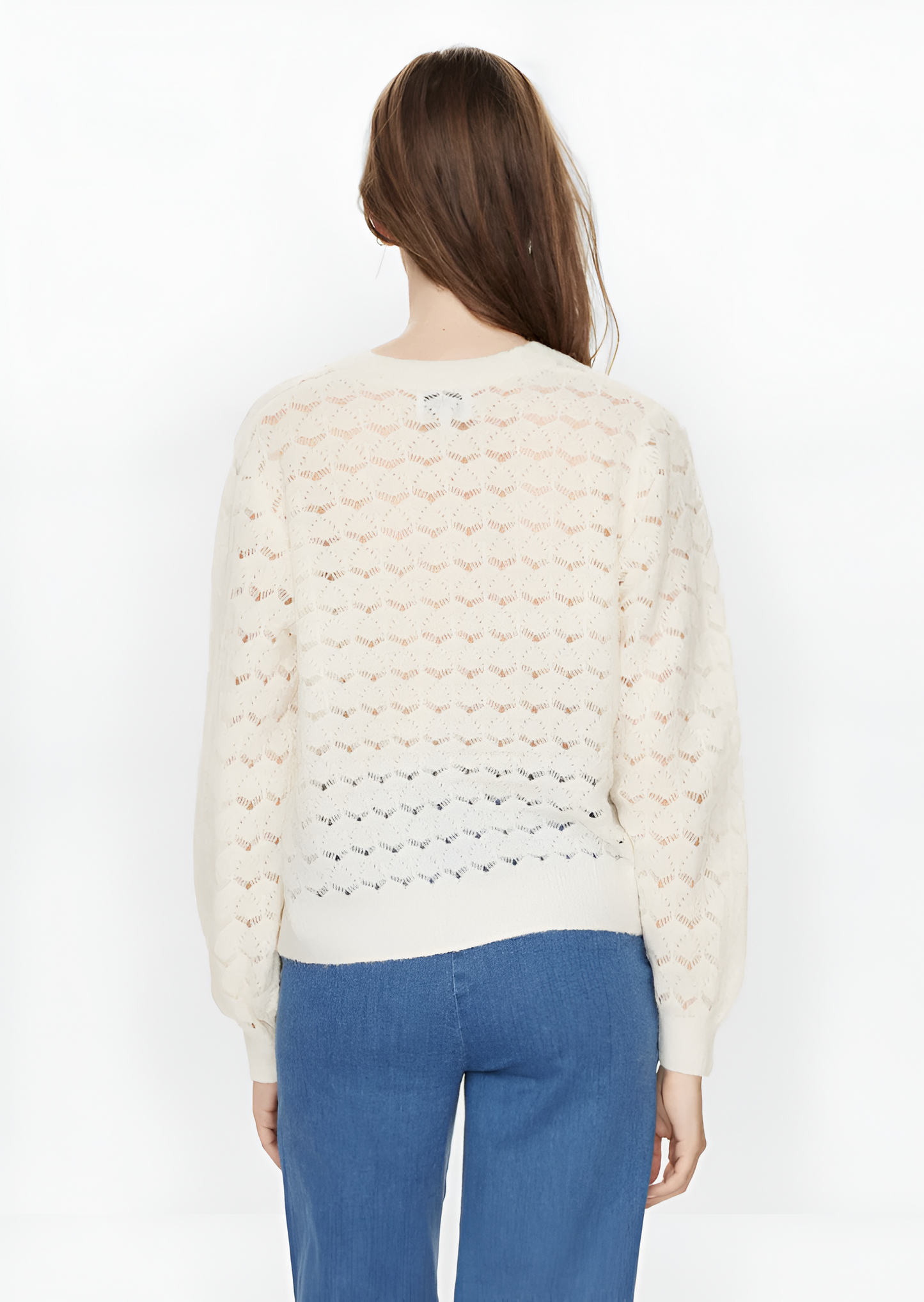 Numph - Nurietta White Pointelle Pullover