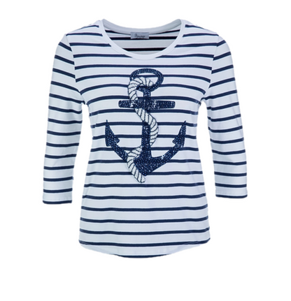 White Striped T-Shirt - Princess Goes Hollywood