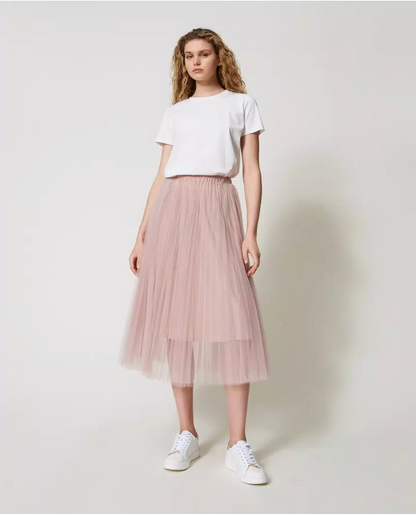 Twinset - Long pleated tulle skirt