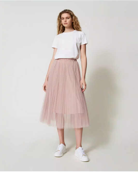 Twinset - Long pleated tulle skirt