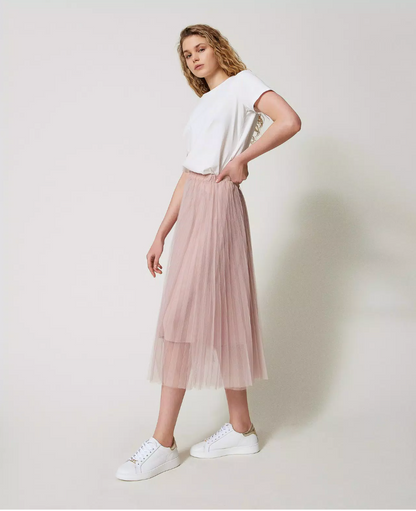 Twinset - Long pleated tulle skirt