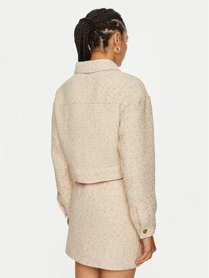 Twinset - Cream & Gold Knit Boucle Jacket