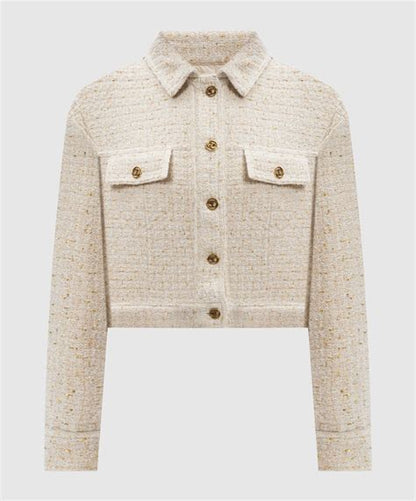Twinset - Cream & Gold Knit Boucle Jacket