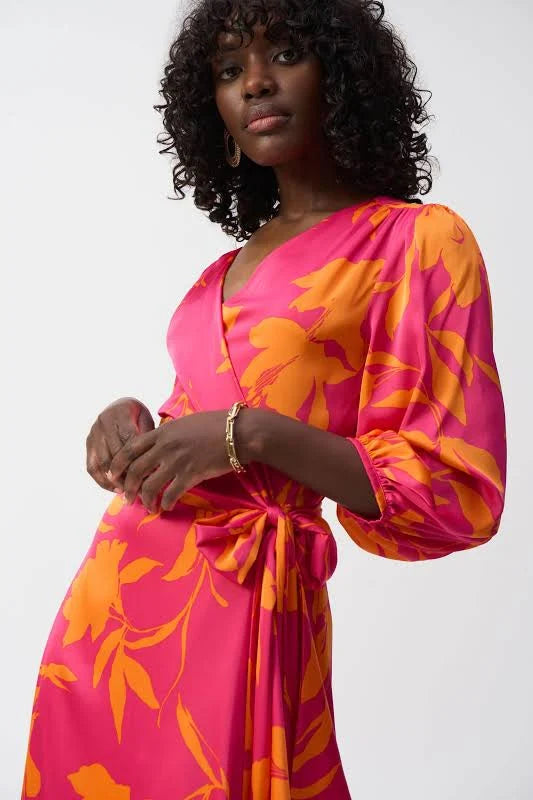 Floral Wrap Dress - Joseph Ribkoff