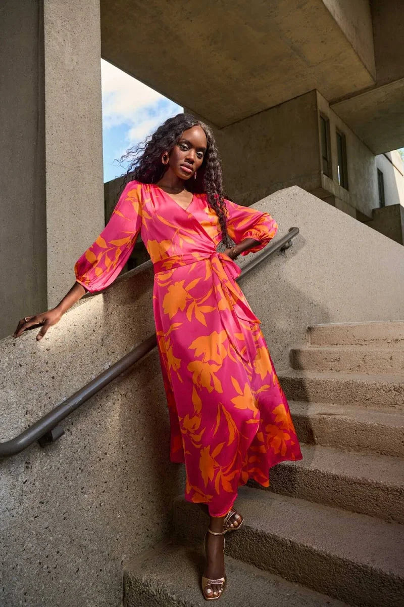 Floral Wrap Dress - Joseph Ribkoff