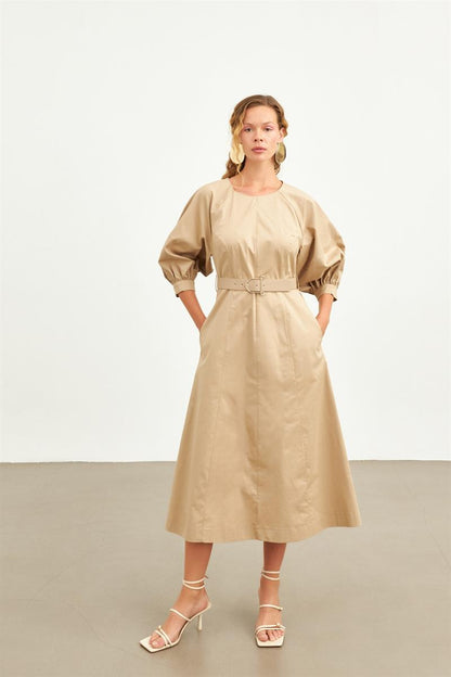 Store Celeste Fall Dress Beige