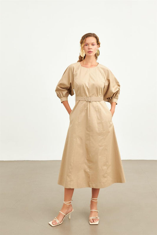 Store Celeste Fall Dress Beige