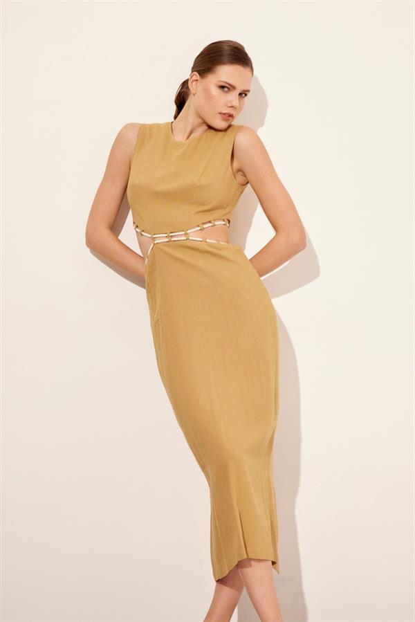 Store Celeste Fall Dress Camel