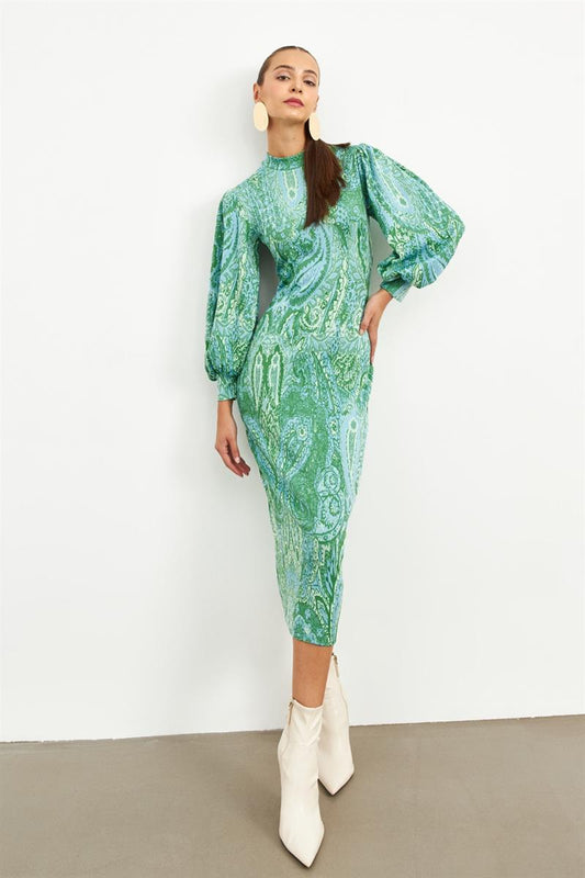 Store Celeste Fall Dress Green