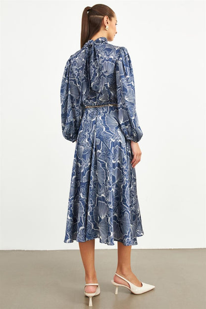 Setre Dress Navy Ecru