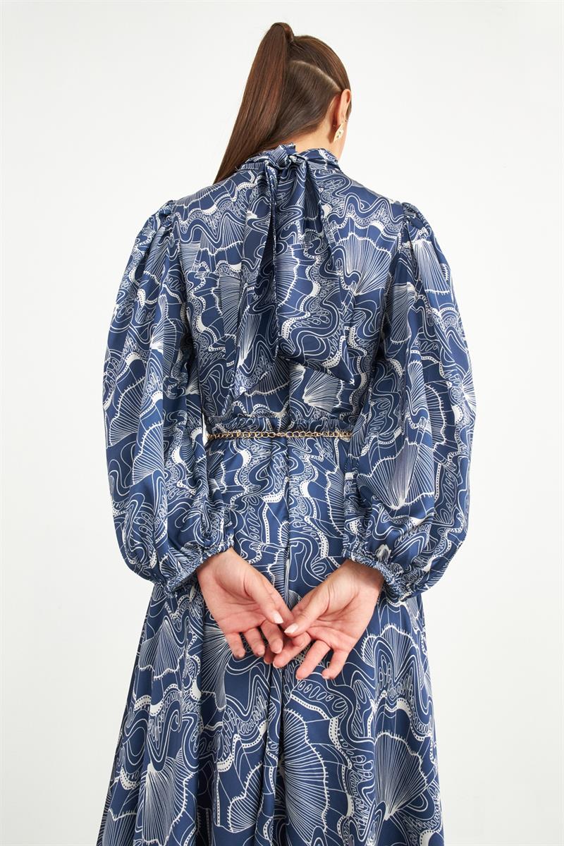 Setre Dress Navy Ecru