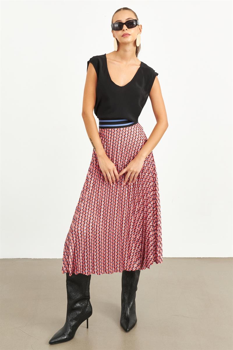 Store Celeste Fall Skirt Red